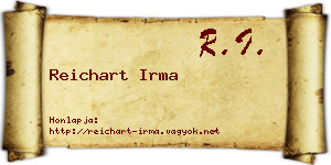 Reichart Irma névjegykártya