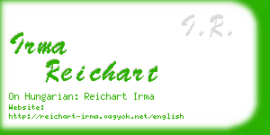 irma reichart business card